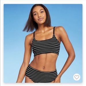 NWT Kona Sol Textured Pucker Bikini Top